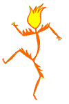 Dancing flame man.